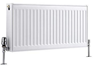 Milano Compact White Type 22 Horizontal Double Panel Convector Radiator - 400mm x 800mm