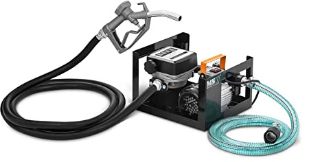 MSW MSW-OP60S Dieselpumpe mit Zählwerk 60 l/min Saugleistung 4 m Zählwerk 2 Anzeigen Ölpumpe Heizölpumpe