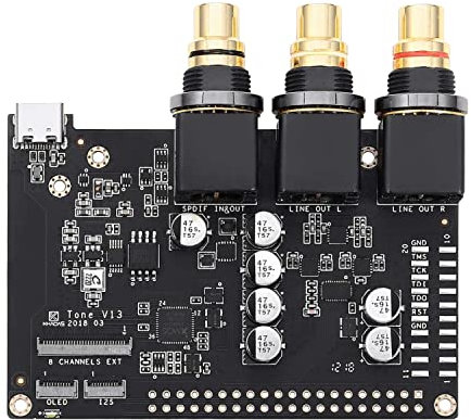 Khadas Tone1- Soundkarte, Extern Soundkarte mit DSD256 ES9038Q2M 32bit/384KHz 120 dB SNR Stereo Mobiler Audiokarte DAC, 500 MIPS XMOS XU208-128-QF48, Hochauflösende soundkarte für pc（Generic Edition)
