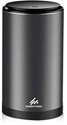 KOOMTOOM Pattumiera Mini Car Portabicchieri in Lega, 300ml Smontabile Pattumiera Spazzatura con Coperchio a Prova di Perdite per Auto Universale (Grigio Scuro)