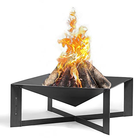 gartendekoparadies.de Noble Bol à feu Cuba 70 x 70 cm cheminée décoration de Jardin en Acier Naturel