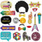 YiiiGoood Hippie Accessoires Fotobox 70er Jahre Photobooth Accessoires 80er Jahre Photo Booth 20 Stück Photo Props Disco Foto Requisiten
