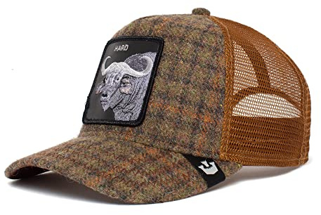Goorin Bros. The Farm Plaid Collection Unisex verstellbare Trucker-Kappe, Olive Hardwood, Einheitsgröße
