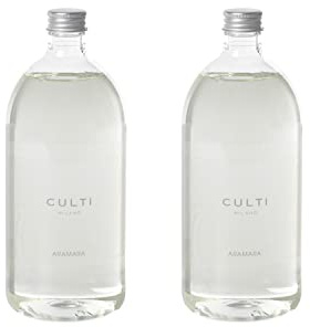Zwei Nachfüllpackungen für Culti Milano Diffusor je 1000 ml | Aramara-Duft | Gesamtkapazität der beiden Nachfüllpackungen 2000 ml | CULTI Milano | Lebensdauer 6 Monate | Länge 30 m²