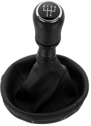 Xiciki Schaltknauf T5 Gang Schaltknäufe Schaltsack Schaltmanschette Schaltknauf Rahmen für Volkswagen T5 T6 MKV MKVI 03-11 (5 gang)