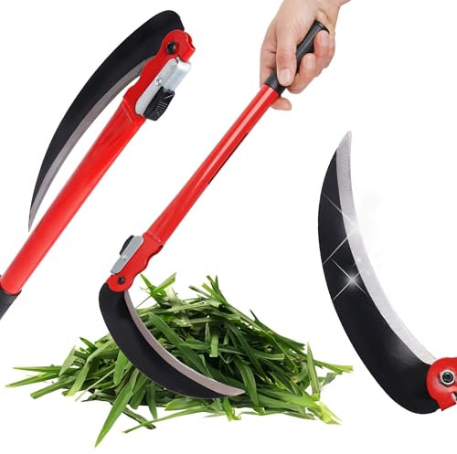 Bauster® Faucille pliable de qualité supérieure - 40 cm - Pour tondre l'herbe, l'entretien du jardin, la survie