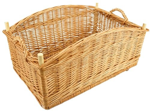 MIKONI flätad korg, vedkorg, vide, träkorg, vedkorg, pilkorg, dekoration, bärkorg, tvättkorg, ved, rottingkorg, vedkorg, vedkorg, vedkorg