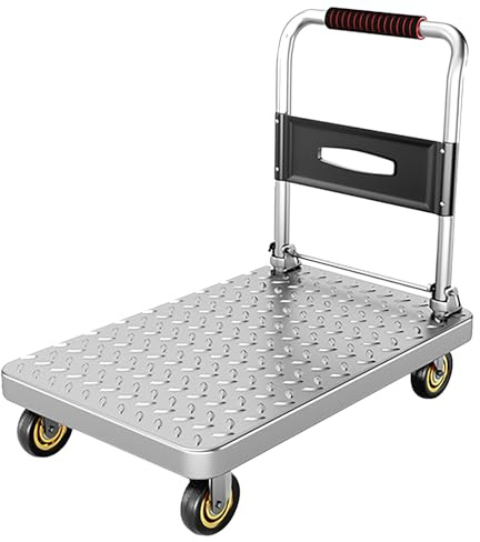 DUANHOZ Heavy Duty Garage Platform Truck 150 kg kraftig hopfällbar plattformsvagn, plattformsvagn, tyst remskiva plattformsvagn, hopfällbar säckvagn plattform lastbilar (storlek: 7