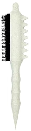 Harilla Herramienta de Peinado con Cepillo para Cardar, Fácil de Usar, Peine Portátil para Seccionar El Cabello, Control de Bordes, Blanco