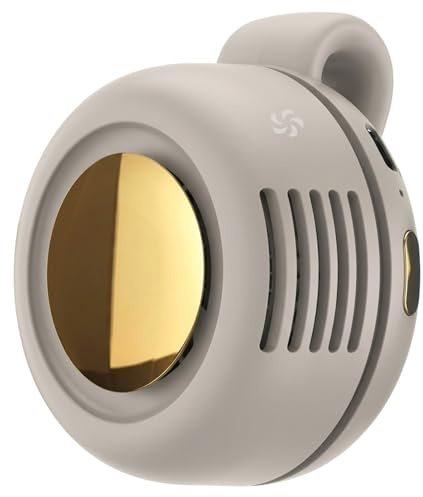 2026 New Portable Silent Mini Fan with Clip for Shirt & Waist, USB Rechargeable Personal Cooling Fan with 3 Speeds, Hands-Free Wearable Design for Outdoor, Travel, and Office Use (Beige)