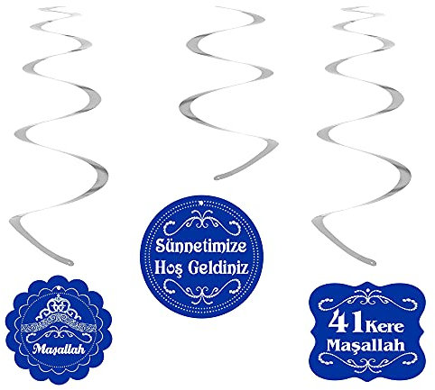 Kikajoy 41 Kere Maşallah Spiral Sarkıt Süs 6'lı