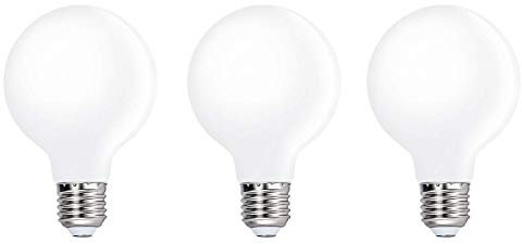 G80 LED Globo Lampada Lampadina a Edison E27 5W Illuminazione Omnidirezionale Luce Calda 3000K Sostituire Lampadina Incandescenza 50W, Lot di 3