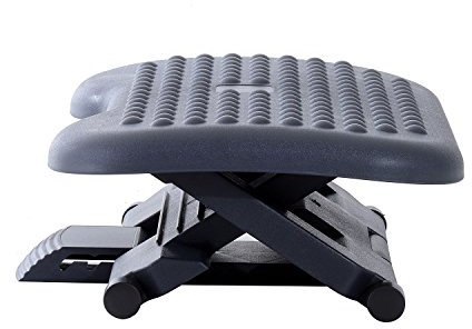 HOMCOM Fußstütze Schreibtisch Ergonomischer Höhenverstellbare Fußablage Rutschfeste Fußbank mit Massage Funktion Fussstütze für Home-Office, Zuhause, Büro