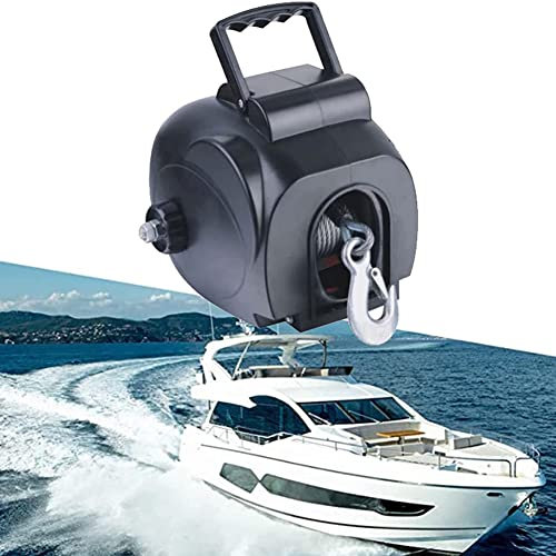 HYQNG Electric Anchor Winch,Boat Anchor Wench 12V Marine Saltwater Anchor Windlass Kit with Manual Remote Control for Fishing Boat Pontoon Boat