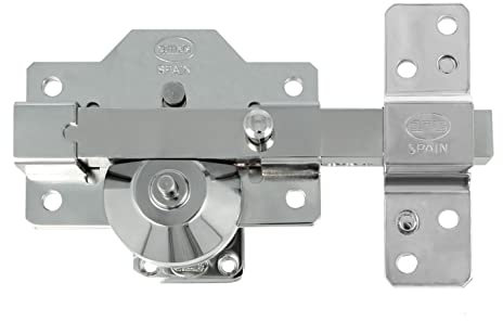 Amig - Cerrojo de Alta Seguridad Modelo 3 PLUS - Acero en Acabado Plateado - Protección Antitaladro y Antibumping - Incluye 5 Llaves Codificadas y Tarjeta de Propiedad - 90 x 154 mm