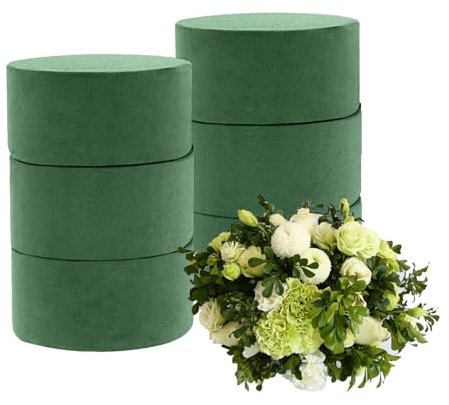 6 Pcs Dry Floral Foam Round for Room Decor, 8cm Flower Foam Dry Florist Foam for Artificial Flowers Wedding Party Decoration Arranging Accessories & Craft Foam
