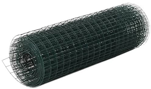 ShGaxin Filo di pollaio Acciaio Rivestimento in PVC Verde 25x0,5 m, Recinzione Giardino, Rete Metallica, Recinzioni metalliche, Recinzioni Di Opera, Griglia Metallica, Filo Di Biancospino - 143632