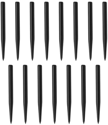 EMSea 15 st pilspetsar 30 mm pilar reservdel 2,3 mm punkter nickelpläterad järnersättning släta spetsar för glidsparare pilpunkter (30 x 2,3 mm)