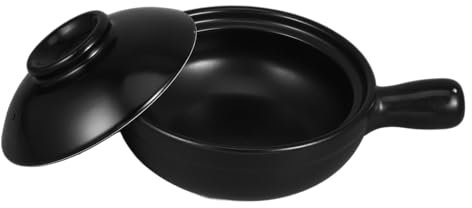 MAGICLULU Authentic Flavor Clay Pot Cooking 900ml Ceramic Stewing Pot Great for Casserole