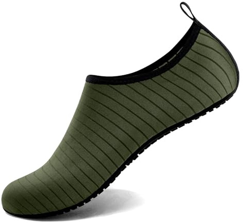 Steppli Water Shoes Beach Swim Pool Sea Surf Aqua Yoga Quick-Dry Breathable Weitsuit Non Slip Shoes for Men Women Green EU40/41=UK6.0/6.5