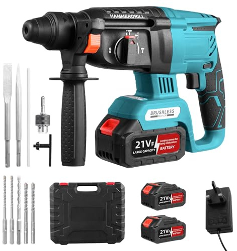 Victoam 1500W 0-5500RPM SDS-Plus 2.8J Cordless Drill, 4 Functions Rotary