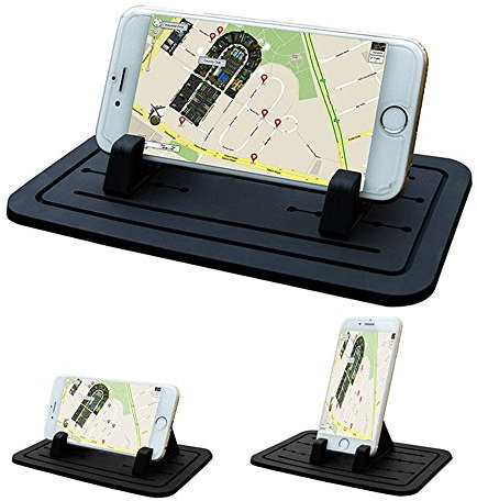 L&P A144 Universel Silicone téléphone Portable Tapis antidérapant Voiture Housse Multi-Usages Pad adhésive Tapis Support Smartphone comme iPhone X 8 7 Plus 6S 6 5 4 Samsung Galaxy S8 S6 S7 S5 S4