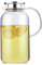 JANRON Caraffa in Vetro borosilicato e Acciaio Inossidabile, Alta capacità Brocca refrigerante in Cristallo con Coperchio, Bricco Acqua Vino tè Bevande per tè, caffè, Succo - 1.8L /2.5L