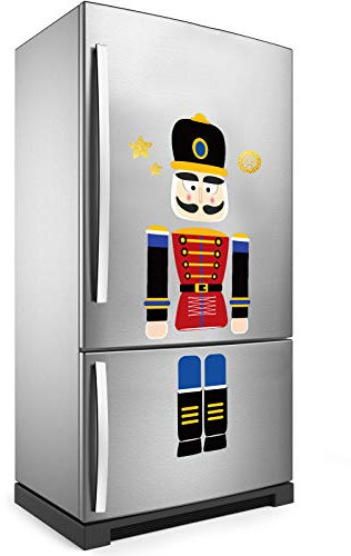 10 imanes de Navidad para nevera, cascanueces de Navidad, calcomanías magnéticas para nevera, lindo y divertido letrero de cascanueces de soldado, decoración de puertas de garaje y armarios de oficina