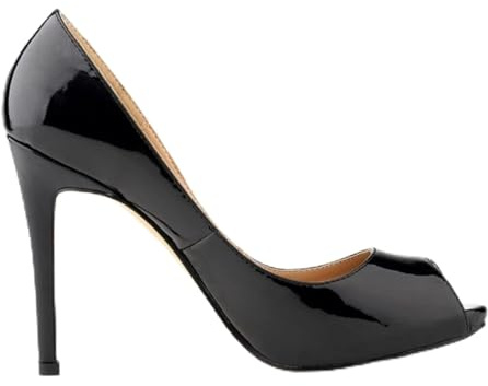 QIANKUN Chaussures de mariage à plateforme d'été sexy pour femmes à bout ouvert Sandales à talons hauts à bout ouvert Talons hauts - noir, 6,5
