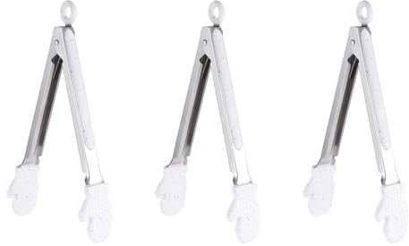 BESTonZON Silikonhandschuhe 3 Stück Brot Früchte Stahl Silikon Vorspeisen Salat Restaurant Kaffee Weihnachten Für Buffet Handschuhe Klemmen Fleisch Rutschfeste Spitzen Mit Multitools