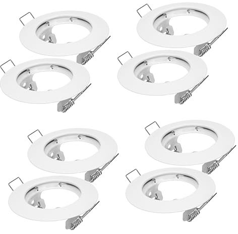 DOITOOL 8pcs Recessed Lighting Trim Cover Modern Light Trim for Home Office Replacement for Cutouts Easy Install Led Ceiling Light Rosette Stylish Design