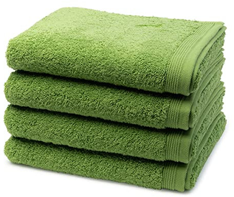 Möve - 4 teiliges Frottier-Set - Superwuschel (4 X Handtuch im Set) - 520 g/m2 - Baumwolle - Walkfrottee - saugstark - weich und flauschig - Peridot