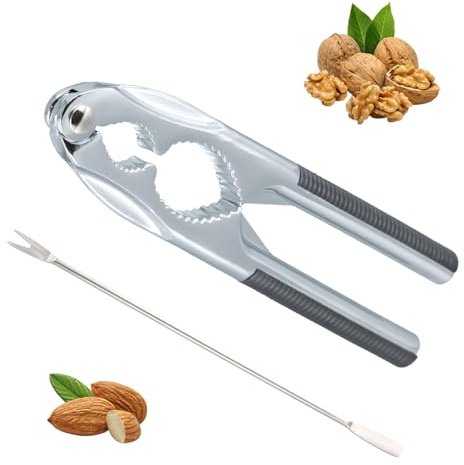 YILANJIN Metal Nutcracker, Walnut Cracker, Stainless Steel Nut Opener for Walnut, Hazelnuts or All Sorts of Nuts