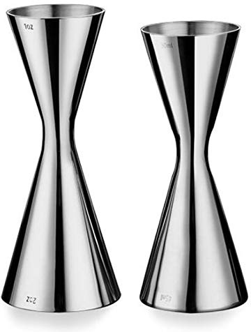 JNJOOD Jigger - Jigger Bar - Doble medidor de cócteles - Medidas de la barra - 30/60 ml - 30/45 ml - Agitador para cócteles