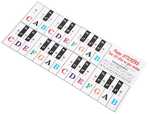 Piano Key Sticker Electronic Organ Universal Keyboard Transparent Notation Self Adhesive