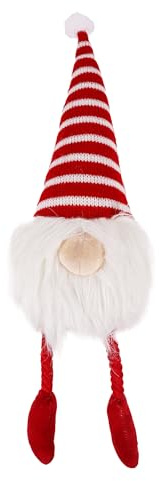 Rosewood Groopert Gonk Dog Toy - Festive Plush Gnome with Red Knit Hat, Rope Legs & Velvet Boots - Soft & Cuddly Christmas Pet Toy for Gentle Play, Snuggles & Seasonal Fun