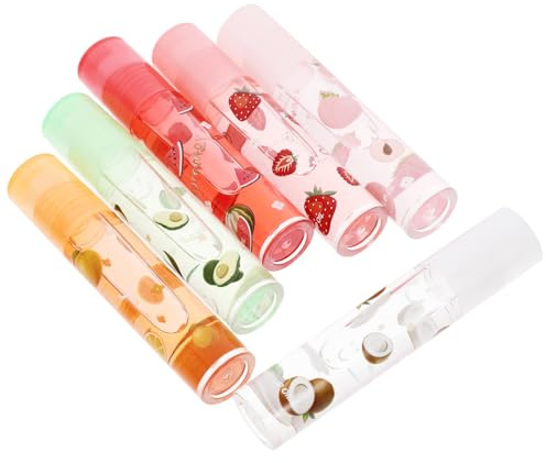 FRCOLOR 6stücke Fruchtaromatisierte Transparente Feuchtigkeitspflege Lippenstifte Pflegender Lippenbalsam Mit Natürlicher Feuchtigkeitsformel Schützend Und Geeignet Für Trockene Rissige Li