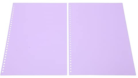 FTVOGUE Protector de Hojas, Cubierta de Encuadernación A4 de Plástico PP, Protector de Papel de 30 Agujeros para Uso y Presentación de Oficina (PURPLE)