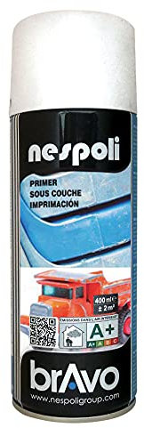 Nespoli Pintura en Spray, Imprimación para Plásticos, 400 ml, Acabado Profesional