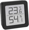 TFA Dostmann Digitales Thermo-Hygrometer, zur Raumklimakontrolle, klein und handlich, schwarz, (L) 61 x (B) 20 x (H) 61 mm