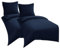 WAVVE Bettwäsche 135x200 4teilig Blau - Bettbezüge 135 x 200 2er Set mit Kissenbezüge 80x80 cm, Bettwäsche-Sets 135x200cm aus Mikrofaser mit Reißverschluss Weich, Dunkelblau