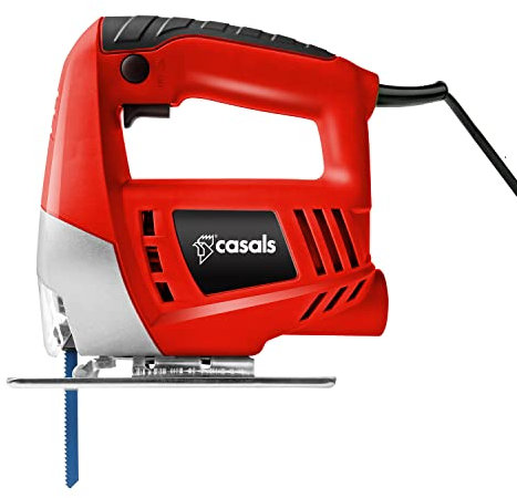 Casals SA400 - Sierra caladora de 400W, 3000 rpm, cortes a inglete hasta 45 grados, corta todo tipo de materiales. Potente, resistente, ligera, agarre soft-touch