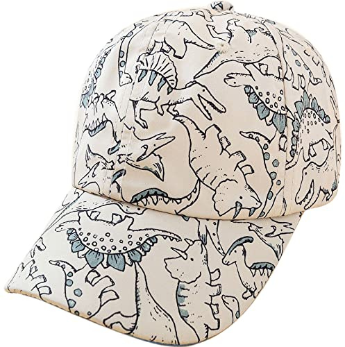 XYIYI Kids Baseball Cap Khaki Dinosaur Boys Sun Hat Cotton Spring Summer Trucker Hats Sport Visor Cap 2-8 Years