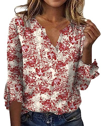 Blouse A Volant Courte Rayée Blanc et Gris - Chemise Chic et Elegant pour Noel