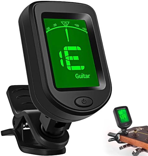 SULIVES Guitar Tuner Clip On - Digital Tuners for Acoustic Guitar, Electronic Guitar, Bass, Violin, Ukulele - Lightweight, Accurate, and Essential Musical Accessory, SLV-PZ10503