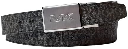 Michael Kors 31 mm geschnittener Herren-Gürtel, wendbar, mit Signatur-Logo, Schwarz, Schwarz, XS