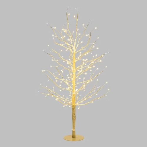 Magie di Natale Albero luminoso Tiglio champagne bianco caldo e bianco freddo, uso interno (H 901 cm)