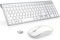 JOYACCESS J Tastatur Maus Set Kabellos, 2.4G Ultra Dünne Funktastatur mit Maus, Ergonomischer und Leise 2400DPI Optische Maus für PC/Laptop/Smart TV(QWERTZ, Deutsches Layout) - Schwarz und Grau