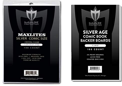 100 Max Pro Maxlite Super Premium Silver Comic Bags and Boards (200)