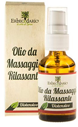 Olio Per Massaggi Rilassante Erbecedario, Naturale, Con Estratti Di Lavanda E Melissa, Antistress, Per Relax E Tranquillità, 1 Flacone 30ml